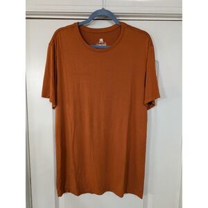 DAVID ARCHY Mens Short Sleeve T Shirt Bamboo Burnt Orange‎ Size Large lounge